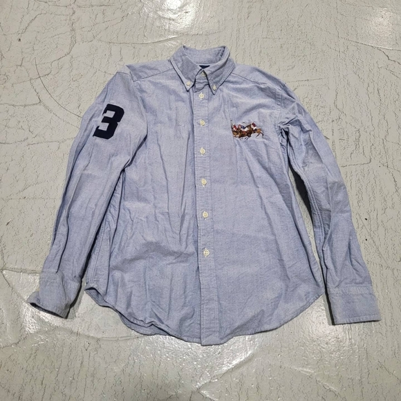 Polo Ralph Lauren Boys Big Multi Logo Button Down...Size S - Picture 1 of 3